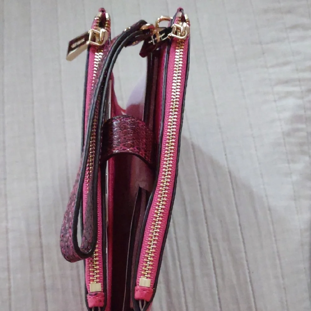 Michael Kors Snakeskin Wallet With Wrist Strap
